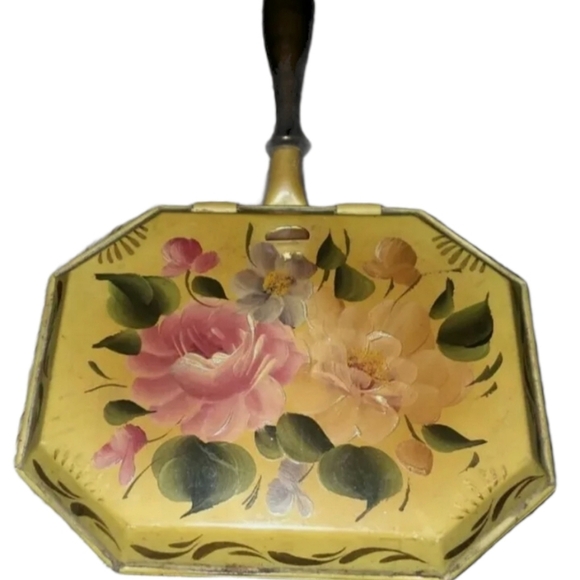 Vintage Coal Bed Warmer Floral Pattern Hand Painted - Picture 1 of 2